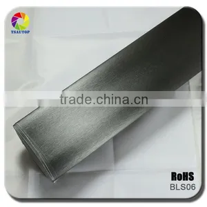 TSAUTOP 1.52*30m 2016 New Style Brushed Vinyl Car Wrapping DARK Gray thumbnail-1