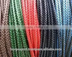 6mm Braided Leather Cords From BORG EXPORT / Braided Leather Cord 6 mm thumbnail-1