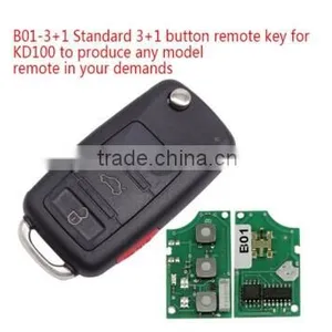 B01-3+1 Standard 3+1 Button Remote Key for KD100 to Produce Any Model Remote in Your Demands thumbnail-1