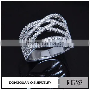 925 Sterling Silver Zircon Ring/new Designs Fashion Jewelry With Factory Price thumbnail-1