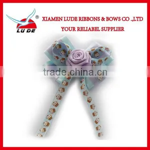 Gift Packing Use Printed Ribbon Bows With Elastic Loop thumbnail-3
