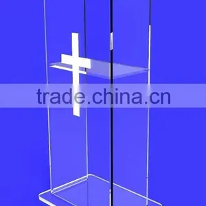 High Quality Clear Custom Perspex Church Podium/pulpit for Sale thumbnail-3