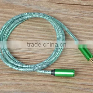 China Supplier FIsh Net Pattern 3.5mm Male to Female Stereo Audio Cable thumbnail-4