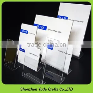 Acrylic A4 Paper Sign Poster Holder Clear Two Sides A5 Acrylic Sign Holder thumbnail-1