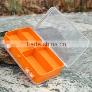14 * 8.3 * 4.1cm Double Sided Transparent Visible Plastic Fishing Lure Hook Tackle Box 9 Compartments thumbnail-3