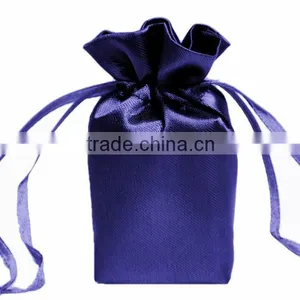 6x9 Fushia Drawstring Satin Bag for Wig With Logo Imprinted thumbnail-5