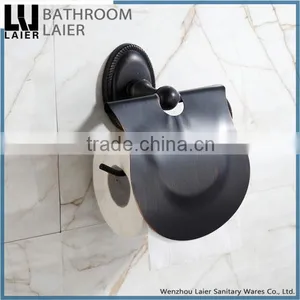 Customized China Wholesale Covered Zinc Alloy ORB Finishing Bathroom Accessories Wall Mounted Toilet Paper Holder thumbnail-1