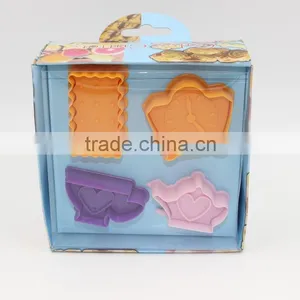 Spring Press Cookie Cutter Type Biscuit Mold Suit With TEA-TIME Serious thumbnail-1