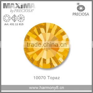 Original PRECIOSA MC Chaton Maxima, Topaz Point Back Rhinetsone thumbnail-1