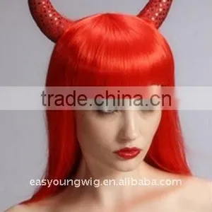 Long Red Synthetic Festival Wig, Cosplay Wig, Halloween Hair Wigs thumbnail-2