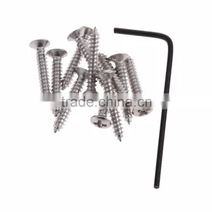 High Quality New 5 String Chrome Individual Bass Guitar Bridges w/ Screws thumbnail-5