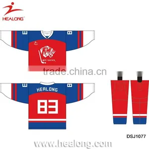 China Factory Custom Sublimaiton Ice Hockey Jersey Cheap Equipment thumbnail-4