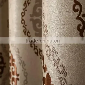 Customized Window Curtain Fabric, Jacquard Fabirc 039 Fire Retardant Blackout Fabric for Bedroom thumbnail-1