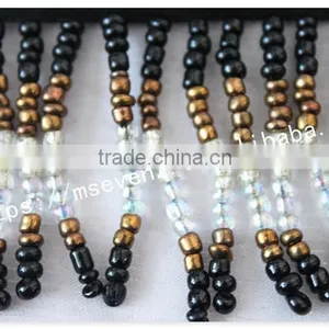 Newest Design 7cm Width Webbing Handmade Beaded Fringe Wholesale thumbnail-3