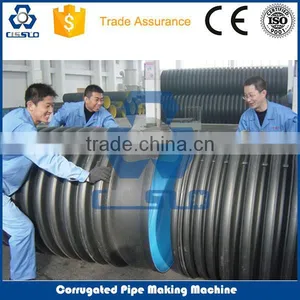 CE STANDARD HIGH PERFORMANCE BIG OUTPUT HDPE PVC DUAL WALL CORRUGATED PIPE EXTRUSION LINE thumbnail-3