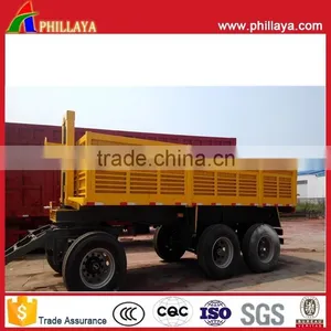 3Axle 50Tons Rear Dump Truck Dolly Trailer With Tipping Drawbar thumbnail-4