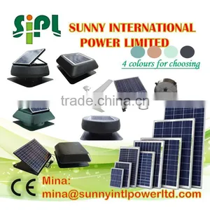 Sunny Solar Panel Air Conditioner With Control Panel Attic Air Ventilation Fan Solar Vent Kits Poultry Farm Ventilation Roof Fan thumbnail-3