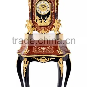 Home Decorative Wooden Floor Standing Big Ben With Bronze Eagle on Top , Luxury Brass Inlaid Antique Floor Clock thumbnail-6