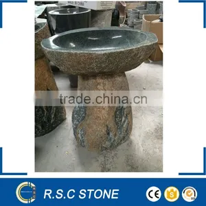 Natural Pedestal Sink Pedestal Basin Grass Granite thumbnail-1
