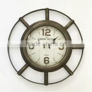 Hot Sale!!! Round Metal Vintage Multi Color Roman Numeral Wall Clock thumbnail-1