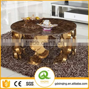 Hot Sale Gold Round Vintage Coffee Table C396 thumbnail-1