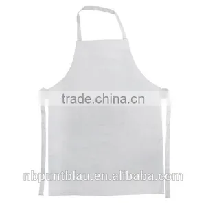 Cotton Simple Kitchen Apron With Front Pocket thumbnail-3