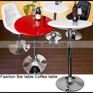 Fashion Modern ABS Plastic Top Height Adjustable Chromed Steel Bar Table LQ- BT312 thumbnail-1