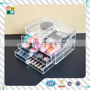 Customized Acrylic Make up Cosmetic Display Drawer / Acrylic Cosmetic Display Storage Drawer Box From Shenzhen Yidong thumbnail-1