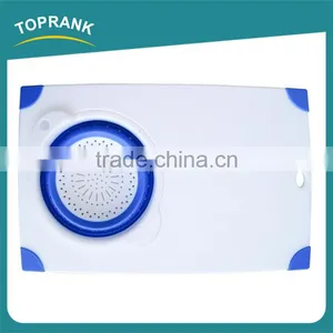 Cheap Wholesale Kitchen Foldaway Flexible Plastic Cutting Board With Foldable Bowl thumbnail-4
