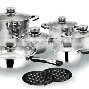 16 Pcs Stainless Steel Cookware Set thumbnail-1