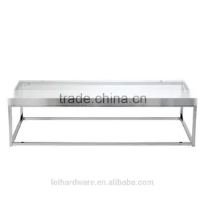 Factory Price Euro Style Metal Chrome Base Coffee Table thumbnail-2