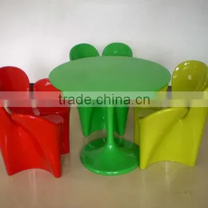 Fiberglass Outdoor Table With Chair thumbnail-1