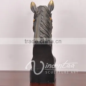 Art Deco Riproduzioni Life Size Resin Craft Fiberglass Head Horse thumbnail-3