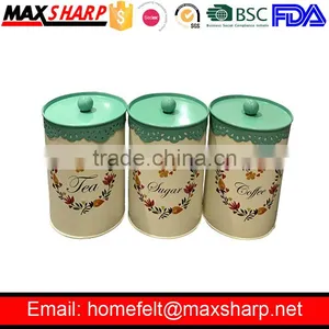 Set of 3 Flower Heart Shape Logo Canister thumbnail-1