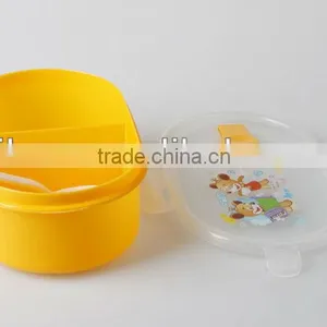 BPA Free Plastic 2 Compartment Lunch Box With Spoon thumbnail-2