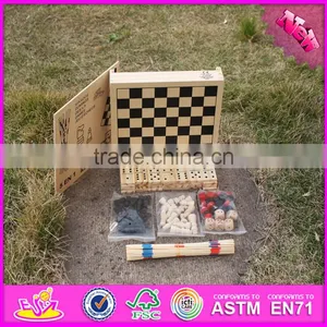 2016 Newest 5 in 1 Children Wooden Multi Game Board W11A048 thumbnail-1