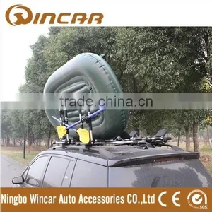 Foldable Roof-mount Metallic-white T Style Kayak Roof Carrier Rack Carring 2 Canoe thumbnail-2