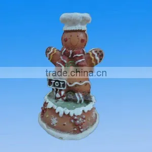 Resin Christmas Gingerbread Man Music Box thumbnail-1