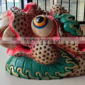 Dragon Mask Wall Hanging Decor Handmade in Nepal thumbnail-3