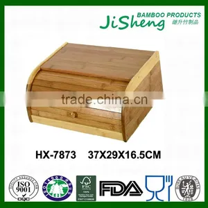 Eco-friendly Safe Bamboo Bread Storage Box thumbnail-1