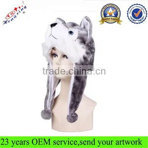 Oem Long Eared Animal Hats With Paws Wholesale Faux Fur Animal Hat Winter Animal Hat IN STOCK thumbnail-1