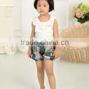 Summer Baby Flower White Top Lace Cotton Romper Wholesale Children's Boutique Romper thumbnail-1