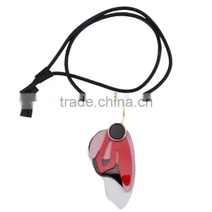 2016 Big Brand Women Costume Necklace Arcylic Pendant Jewelry thumbnail-3