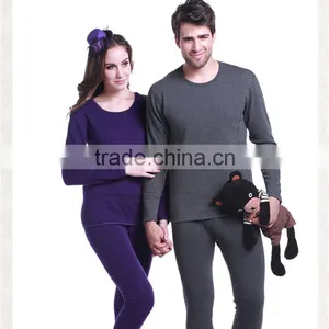 Custom Hot New Couples Thermal Underwear Winter Cotton Double Thickening Low Round Collar Long Johns Top+pant Sey Soft Underwear thumbnail-2