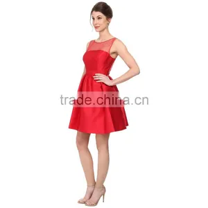 Red Temptation Fashion Lace Dress For Sexy Lady thumbnail-3