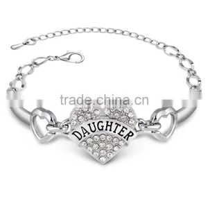 2016 Love Family Member Bracelet Zinc Alloy Heart Bracelet for Dear Aunt Bracelet Free Sample thumbnail-2