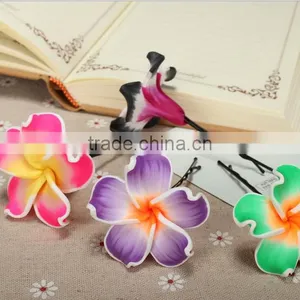 45mm Big Frangipani Flower Clay Charms Diy Custom Polymer Clay Beads 2016 Clay Jewelry Accessories thumbnail-1