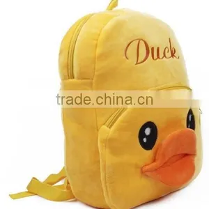 2015 Duck Plush Bags 3D Wholesale Children School Bag Baby Cartoon School Bag for Kids thumbnail-5
