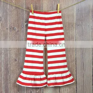 Children's Boutique Clothing Wholesale Baby Pink White Stripes Leggings Baby Girl Ruffle Hot Pants thumbnail-4