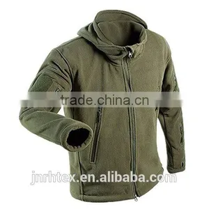 Full Zipper Custom Brand Logo Micro Polar Fleece Hoodie thumbnail-4